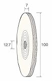 エスコ 100x7mm/12.7mmフランネルバフホイール EA818-361