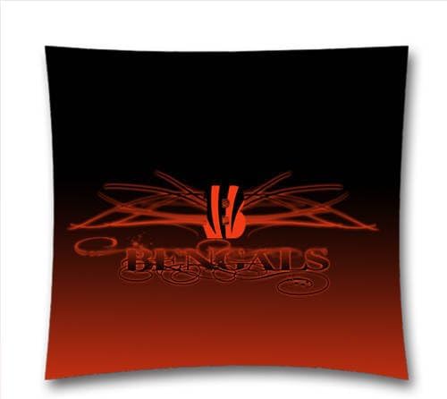Natural Cotton Linen DIY Decorative Pillowcases Throw Pillow Cushion Cover With SPARK SERIES CINCINNATI BENGALS ,NFL Square Pillow Case,Cover Size:18 x 18 Inch(45cm x 45cm),Home Gift,Sofa Decor