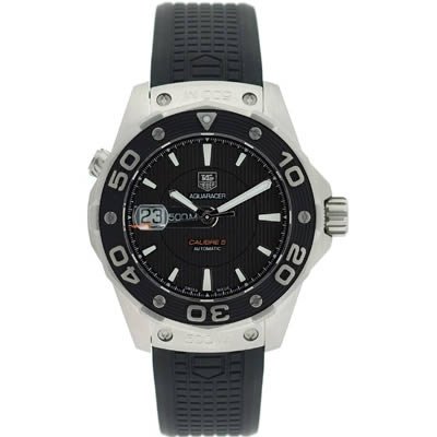 TAG Heuer Men's WAJ2110.FT6015 Aquaracer Calibre 5 Automatic 500M Black Rubber Watch