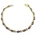 11.1 Cttw Amethyst Diamond 14 Karat Gold 7 Inch