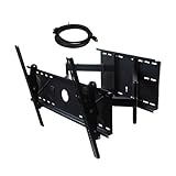 VideoSecu 1VH Tilting TV MOUNT Extra Large Articulating Swivel Wall Mount for LG 36' 37' 38' 40' 42' 46' 47' Plasma/LCD TV with Free 7 FT HDMI Cable