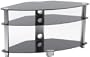 Iconic TX6000 Up To 42" Television Stand With 3 Shelves - Black Glass