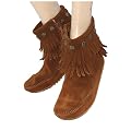 Minnetonka Moccasin Double Fringe Side Zip Boot