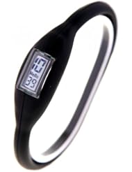 Wholesale New Black Silicone Rubber Anion Sports Bracelet Wrist Watch by ANLO