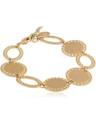 NINE WEST VINTAGE AMERICA "Full Circle" Gold-Tone Circle Flex Link Bracelet, 7.5"