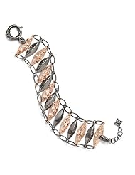 Leslies Sterling Silver Ruthenium and Rose Gold plated Bracelet