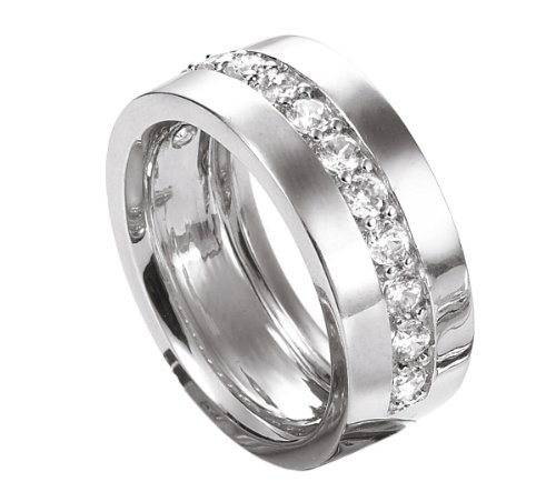 Merii Damen-Ring 925 Sterlingsilber rhodiniert Zirkonia wei&szlig; Gr. 56 (17.8) M0416R/90/03/56 Preisvergleich