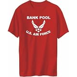 T-Shirt Mens Red " Bank Pool - U.S. AIR FORCE " Sports