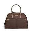 Olive N Figs Brown Rexine Weekender/Duffle with leather trims and handles