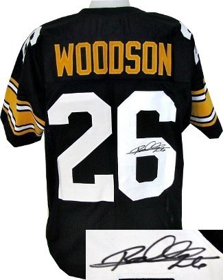 Rod Woodson Autographed/Hand Signed Pittsburgh Steelers Black Prostyle Jersey