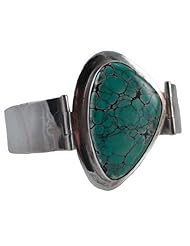 Exquisite Tibetan Sterling Silver Turquoise Wide Bracelet