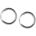 10mm Plain Hoop Earrings Sterling Silver