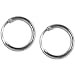 10mm Plain Hoop Earrings Sterling Silver