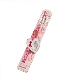 Breast Cancer Awareness Pink Ribbon with Paws Adjustable Breakaway cat collar, 8 to 12 inch with bell