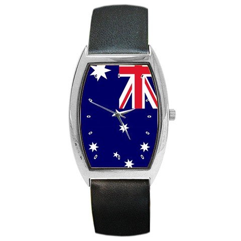 Australian Flag Barrel Style Metal Watch