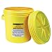 Eagle 1650 Yellow Blow-Molded HDPE Lab Pack with Screw Top Lid, 20 gallon Capacity, 20.75" Height, 20.5" Diameter