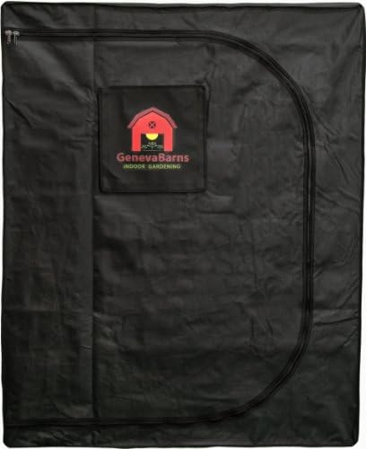 Geneva Barns GB25DW Reflective Hydroponic Grow Tent with D-Zipper, 48" Wide x 24" Deep x 60" High