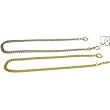 2 Pocket Watch Chain Fobs 1 Yellow & 1 Nickel 13.75"