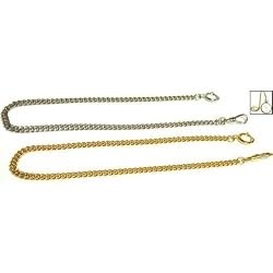 2 Pocket Watch Chain Fobs 1 Yellow & 1 Nickel 13.75"