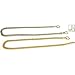 2 Pocket Watch Chain Fobs 1 Yellow & 1 Nickel 13.75"