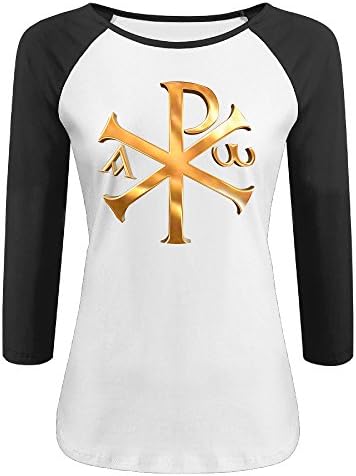 Women's In Hoc Signo Vinces Chi Rho 3/4 Sleeve Baseball Tshirt