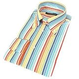 Forzieri Rainbow Micro-embossed Button Down Slim Cotton Shirt