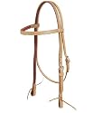 Brow Band Harness Leather Headstall with Single Buckle