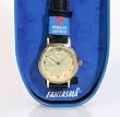 SESAME STREET Gold-tone Women's Elmo Watch with Black Leather Strap. Model: SS37-168