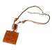 Earth Tone Resin Slab Pendant Necklace