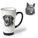 Porcelain Funnel Cup with Schipperke (6 inch, Black and white)