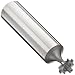 Niagara Cutter B555 Straight Tooth Shank Type Keyseat Cutter, High Speed Steel, Uncoated (Bright), Round Shank, 3/8" Cutter Diameter, 8 Tooth, 1/16" Width