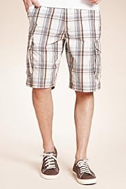 North Coast Pure Cotton Checked Cargo Shorts