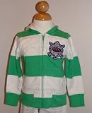 Ralph Lauren Girls Aideen Striped Hoodie w/ Multi-Colored Crest Logo