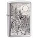 Zippo Lighter Timberwolves Emblem, Brushed Chrome