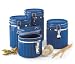 Mayfair & Jackson 5050b 4 Piece Stoneware Canister Set Blue