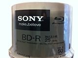 Sony 50BNR25AP6 25GB Blu-Ray Disc Recordable (6x) Spindle - Printable (50 Pack)