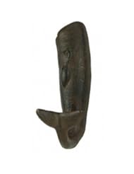 Rustic Iron Whale Key Hook 6" - Vintage Whale Decor - Nautical Key Hook - Nautical