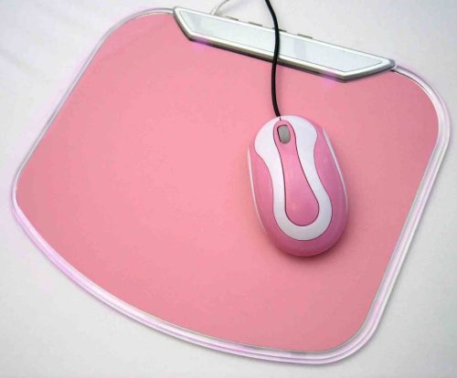 Childrens Toyshop  Computer : Illuminated Pink Mouse/Pad/USB Hub Combo