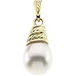 18K Yellow Gold Paspaley South Sea Cultured Fine Drop Pearl Pendant - 11.00mm