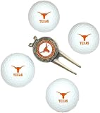 Texas Longhorns Pack of 4 Golf Balls and Divet Tool Gift Set from Team Golf