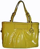 Women's Coach Purse Handbag Pat Pl Td E/W Gal Tote Canary Yellow 13761