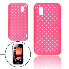 Woven Printed Shocking Pink Cover Shell for Samsung S5230 S5233 STAR