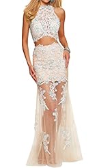 Charmeuse/Tulle Beaded Illusion Applique Mermaid Evening Dress/Prom Dress 