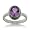 Purple Amethyst Ring Sterling Silver Ladies Bezel Oval