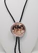 Silver Plated Diamond cut Copper Deer Bolo Tie