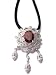 Scorva genuine 925 sterling silver vintage design pendant, red ruby synthetic semi-precious stone, combination of genuine Swarovski white stones makes this pendant luxuriously rich looking, valuable gift for Christmas, Valentines day or Mothers day SPD1126