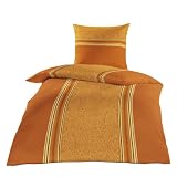 Bierbaum 1130 Renforce-Bettwaesche 4346, safran 135x200 cm