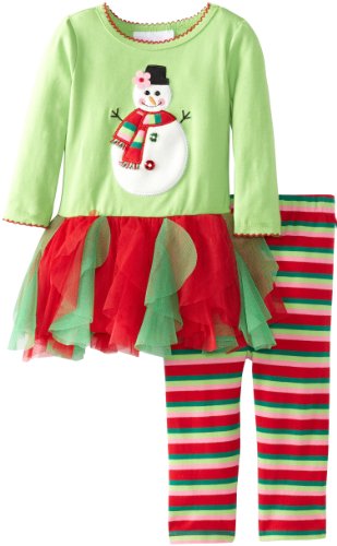 Bonnie Baby Baby Girls' Snowman Appliqued Tutu Legging Set