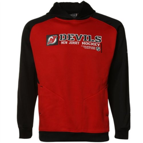 New Jersey Devils Reebok Youth Center Ice Performance Hooded Sweatshirt (Yth L)