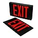 eTopLighting Black Finished LED Red Emergency Exit Sign - Modern Battery Backup UL924 - Red Letter, E3SCR-B-1